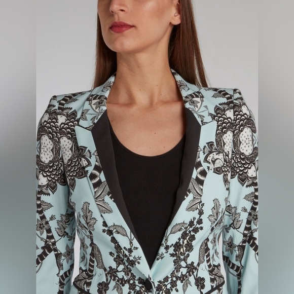 Roberto Cavalli Contrast Floral Print Blazer Sz. 42 - Picture 4 of 12